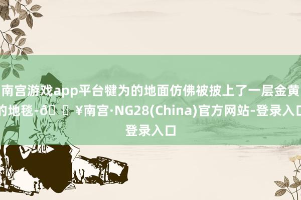 南宫游戏app平台犍为的地面仿佛被披上了一层金黄的地毯-🔥南宫·NG28(China)官方网站-登录入口